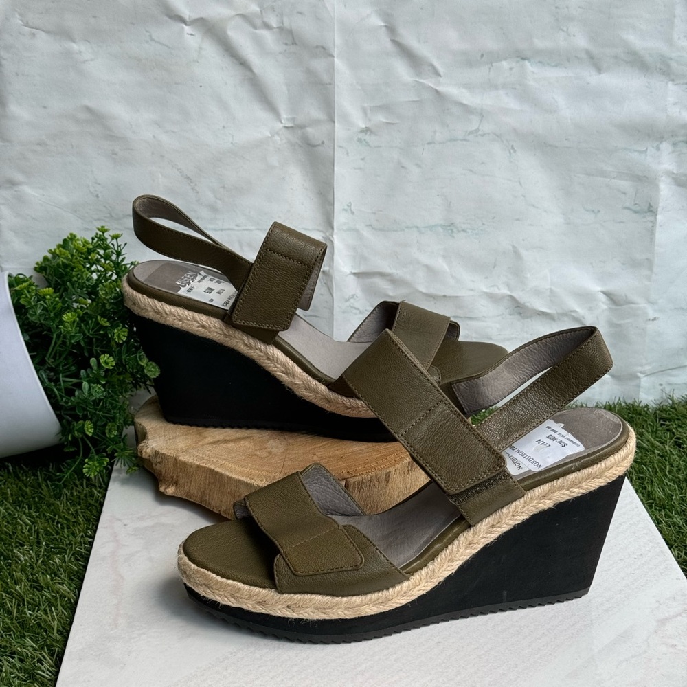 EILEEN FISHER Espadrille wedge Sandals size 7.5 women - Picture 5 of 11